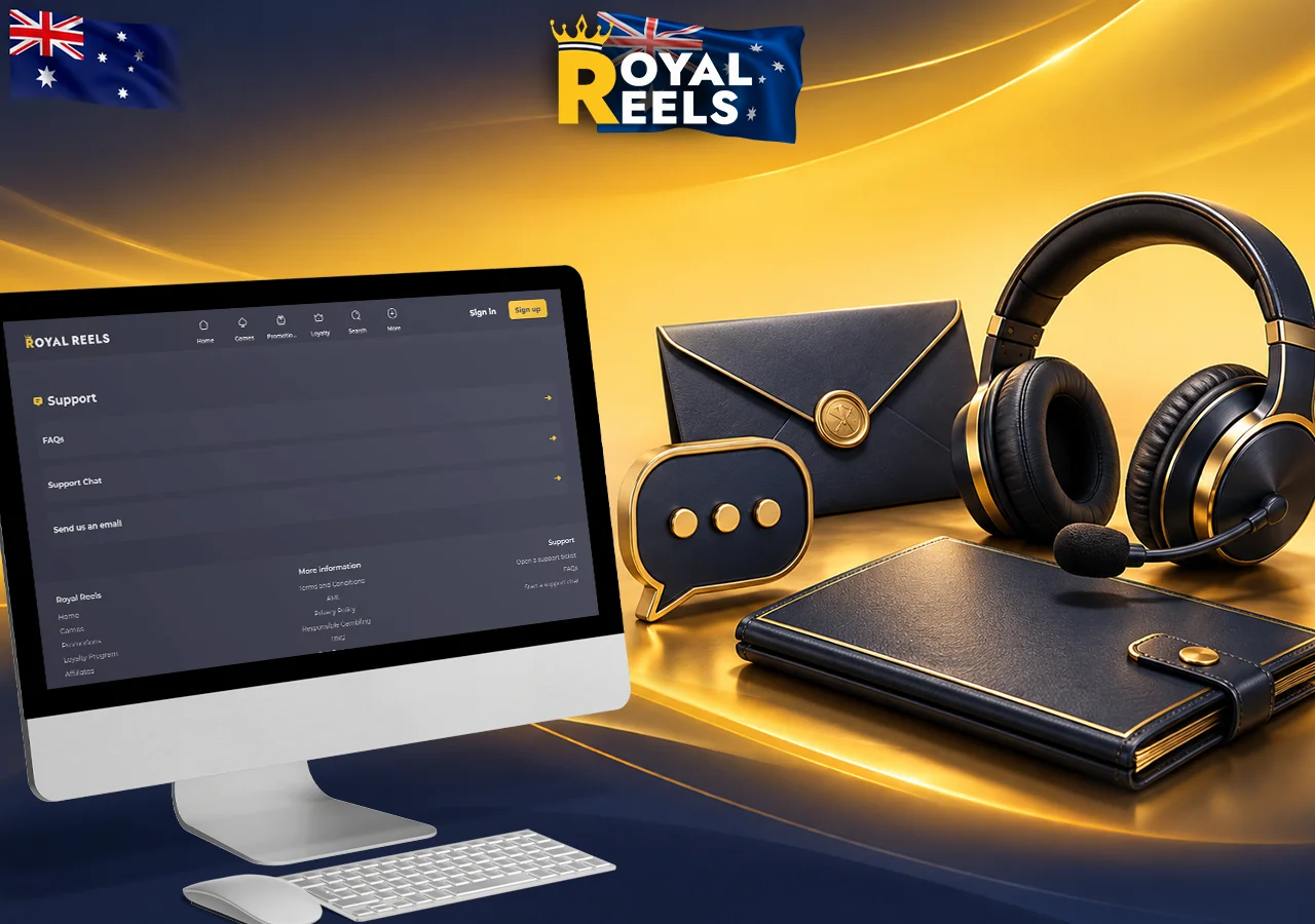 Royal Reels support handles account questions, payment issues and assistance requests.